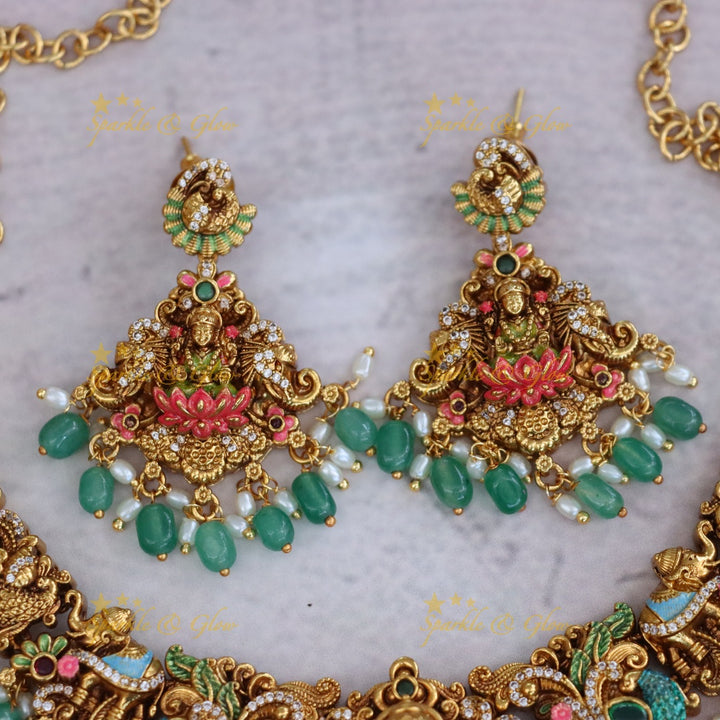 Exquisite Temple Short Necklace for Festive Glamour