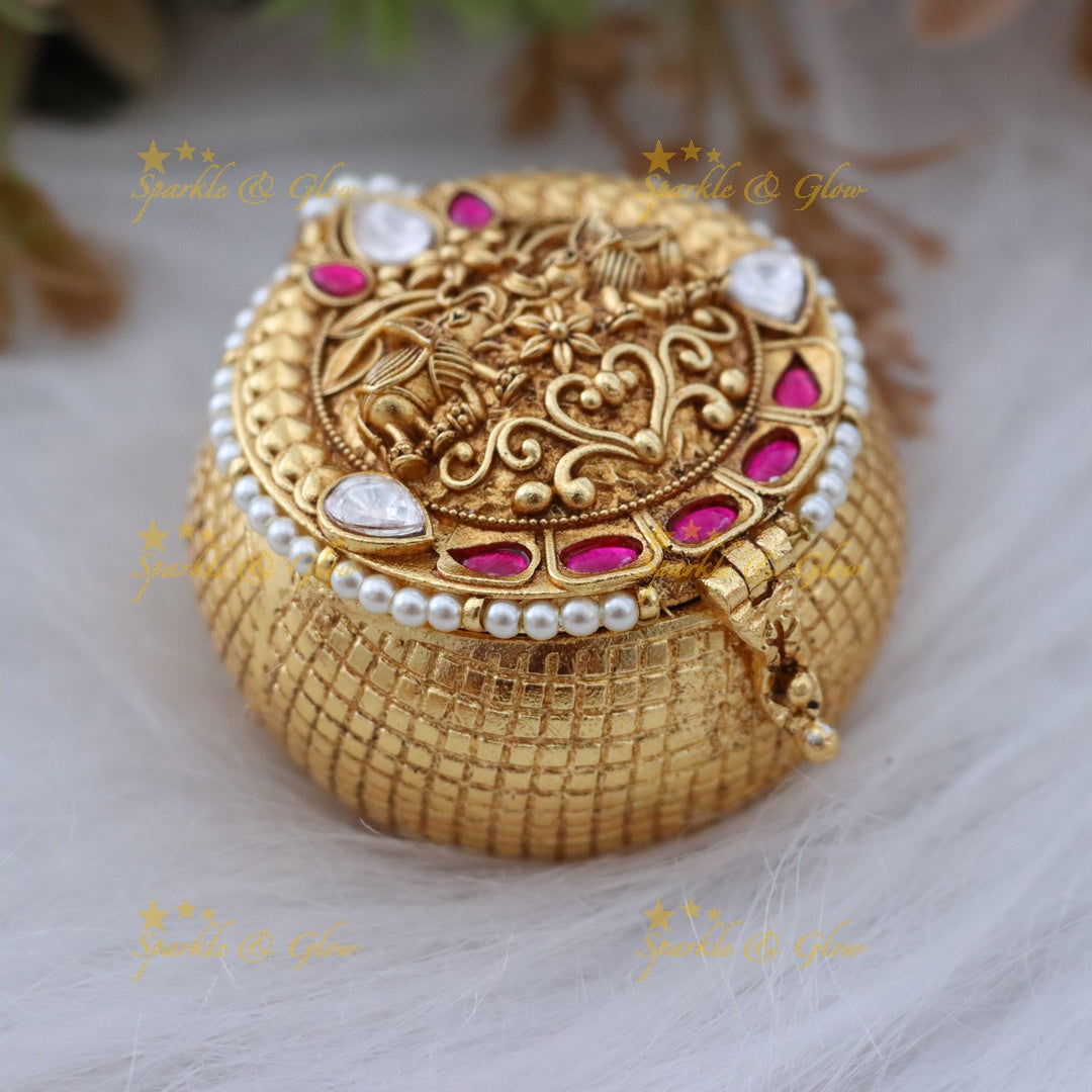 Elegant Elephant Kumkum Box for Special Occasions