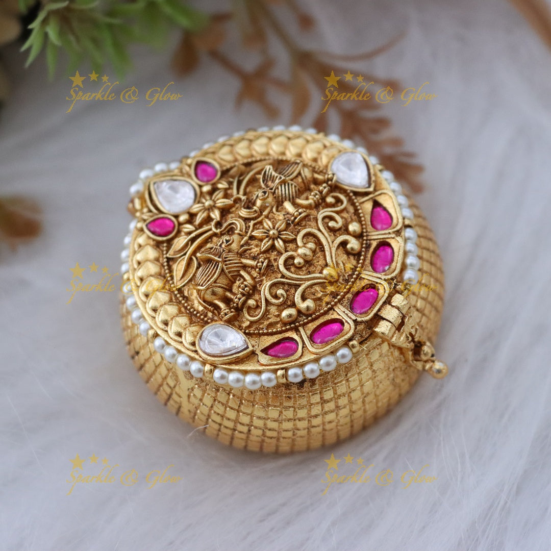 Elegant Elephant Kumkum Box for Special Occasions