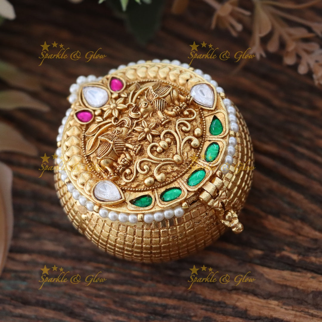 Elegant Elephant Kumkum Box for Special Occasions