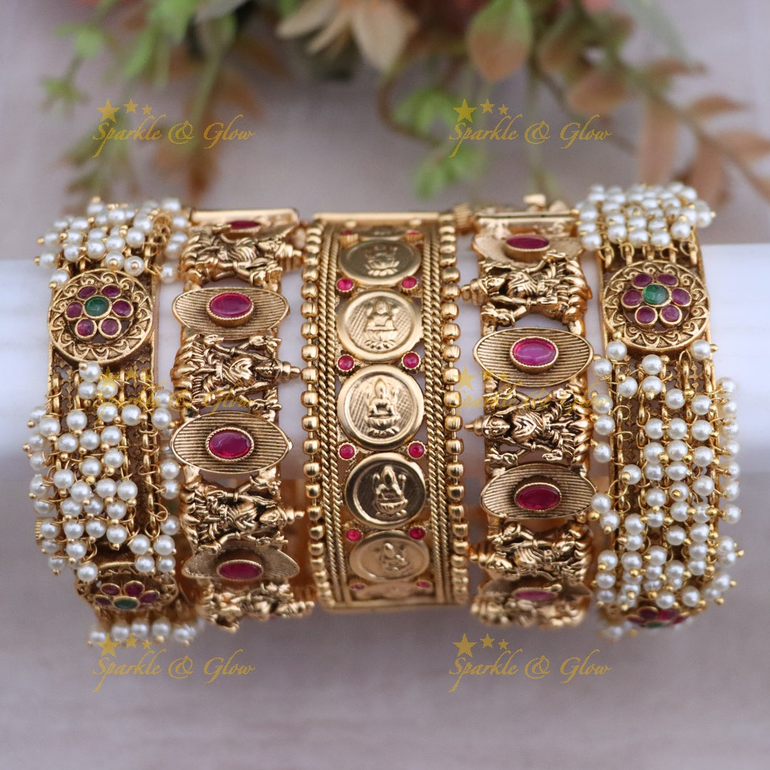 Exquisite Crystal & Gold alike Bangles – Buy Online