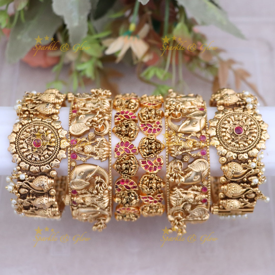 Stunning Gold-Plated Indian Bangles for All Occasions- One Hand