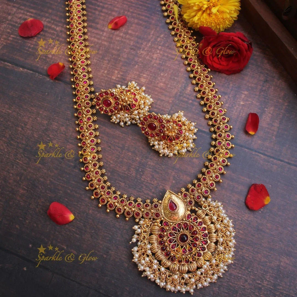 Handmade antique kemp long necklace - Sparkle and Glow