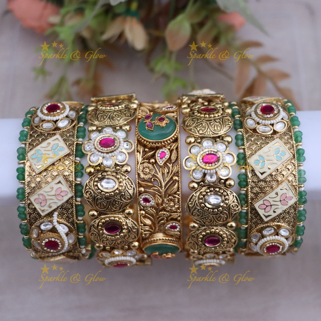 Stunning Indian Imitation Bangles for Every Occasion- One Hand