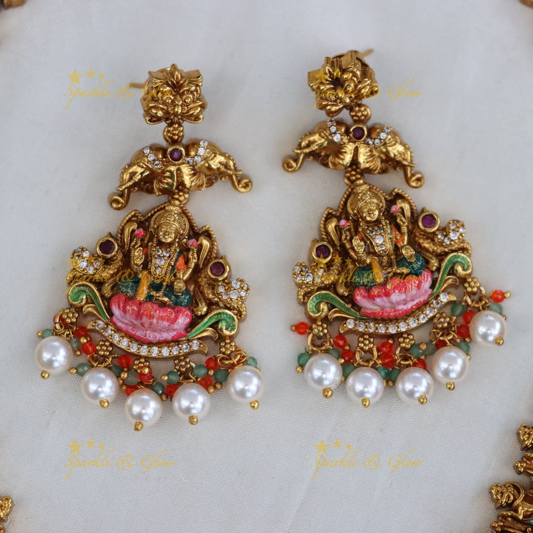 Exquisite Temple Long Necklace with Majestic Motifs