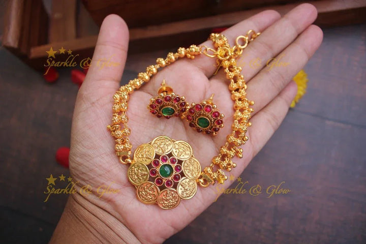 Handmade statement coin choker - Sparkle and Glow