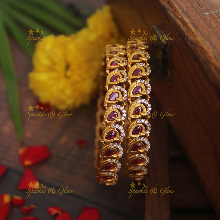 Premium matte kemp bangles - Sparkle and Glow