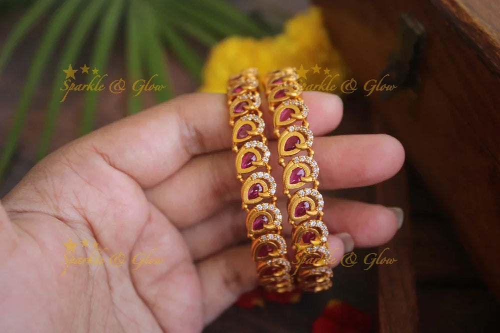 Premium matte kemp bangles - Sparkle and Glow