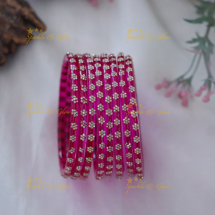 Exquisite Red & Gold Festive Bangles Set