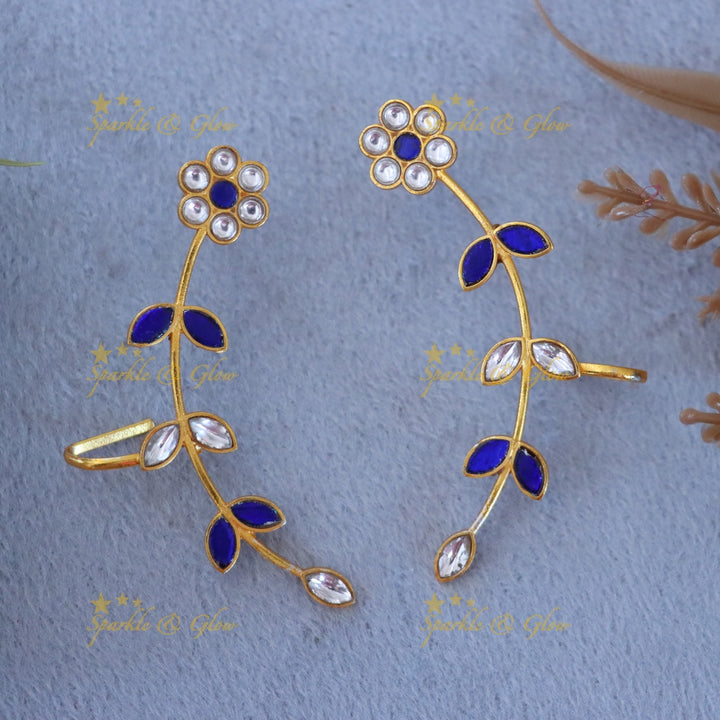 Elegant Gold Flower Ear Cuff for Festive Celebrations