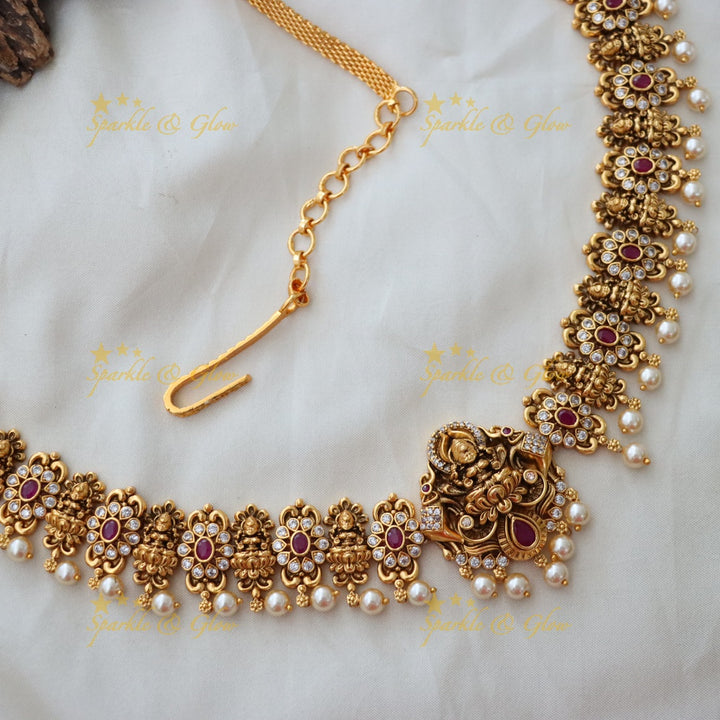 Exquisite Lakshmi Pearl Hip Chain - Festive Accessory