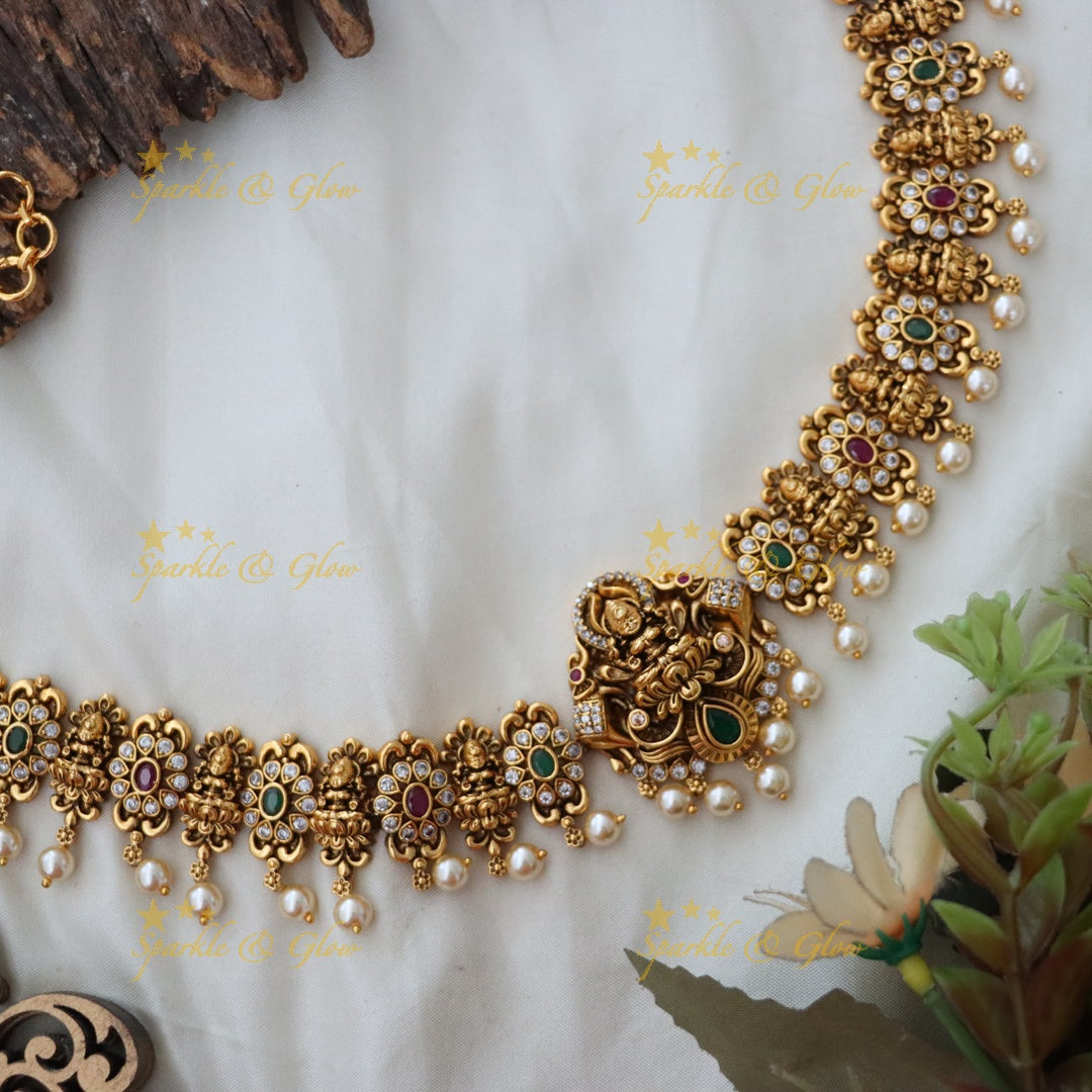 Exquisite Lakshmi Pearl Hip Chain - Festive Accessory