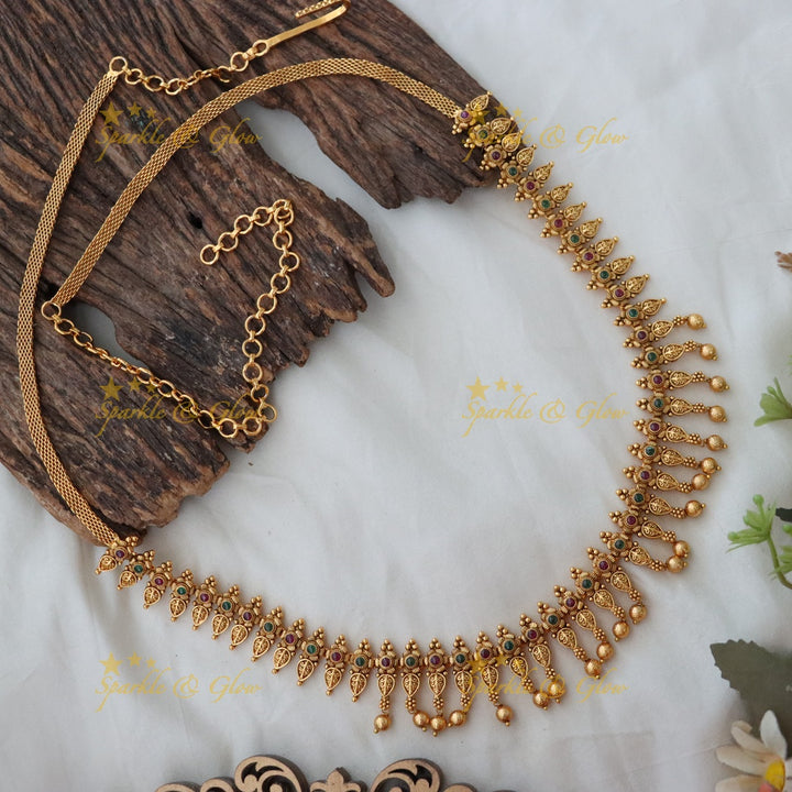 Exquisite Floral Gold Bead Hip Chain for Weddings