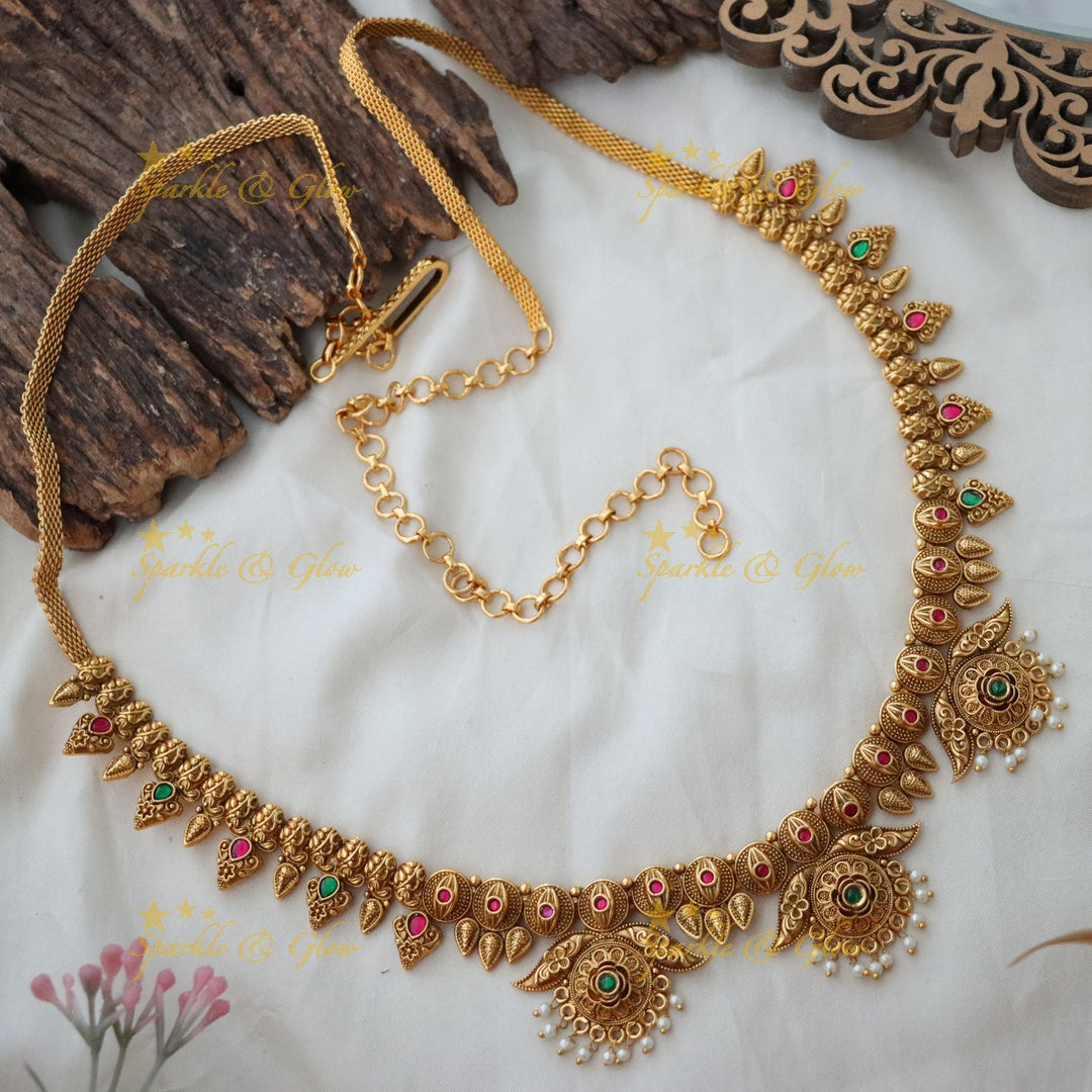 Elegant Mango Pearl Hip Chain for Festive Occasions