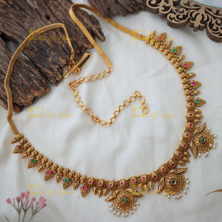 Elegant Mango Pearl Hip Chain for Festive Occasions