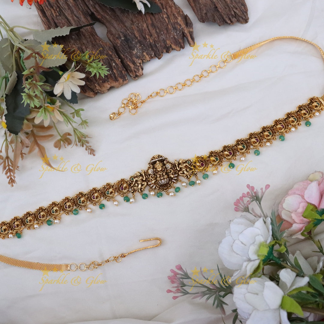 Exquisite Gold Temple Hip Chain for Indian Weddings