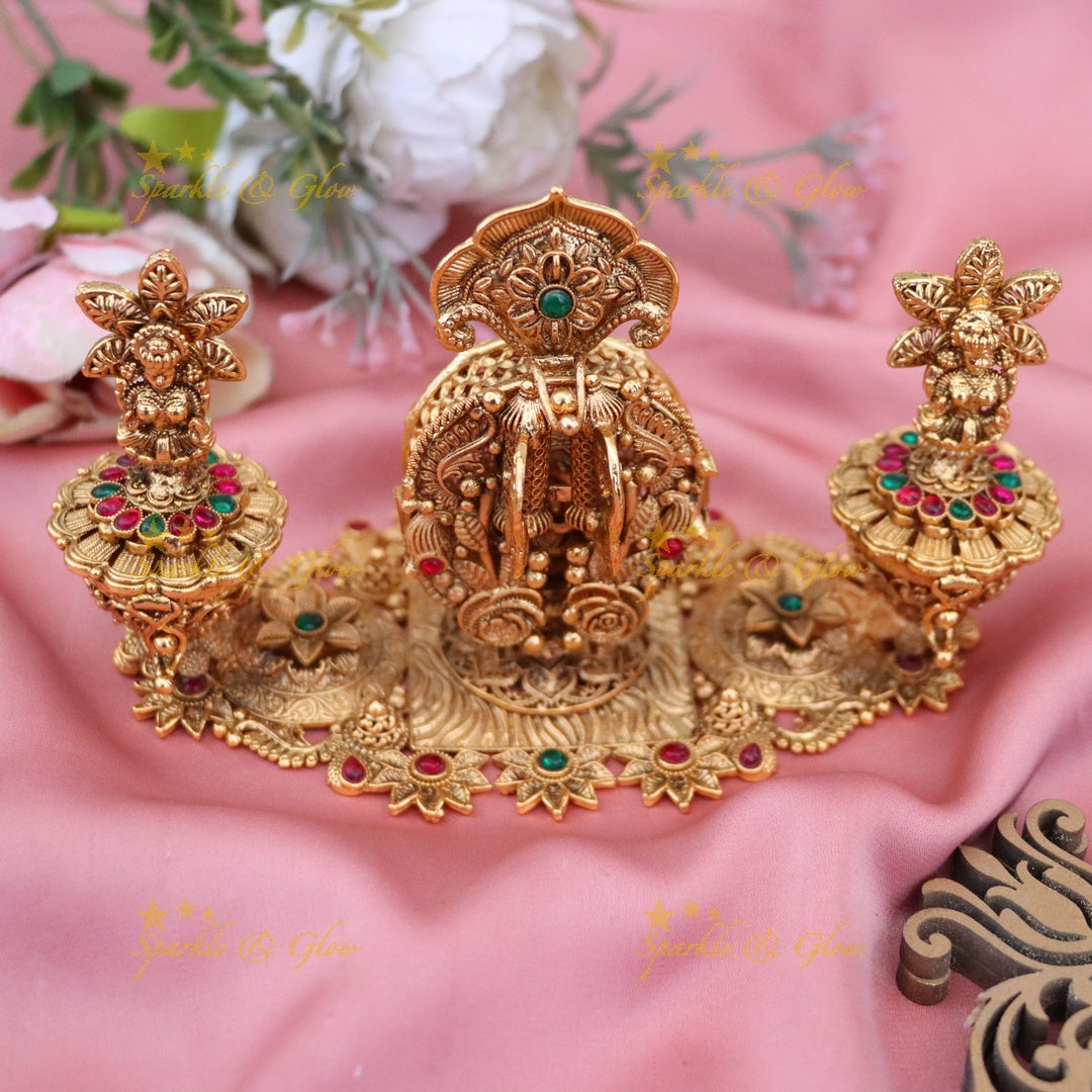 Exquisite Gold Kumkum Box for Weddings & Festivals