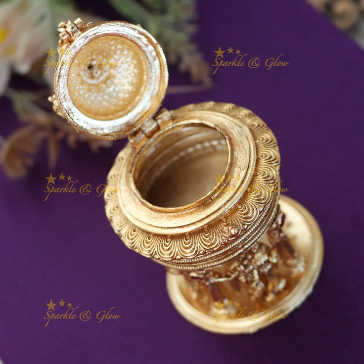 Exquisite Radha Krishna Kumkum Box for Festivals & Weddings