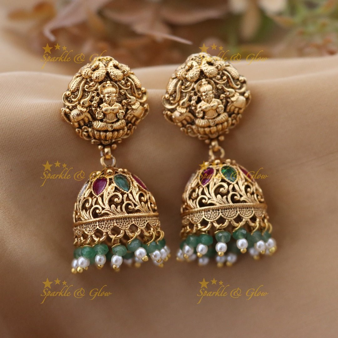 Exquisite Temple Choker Necklace Set for Weddings