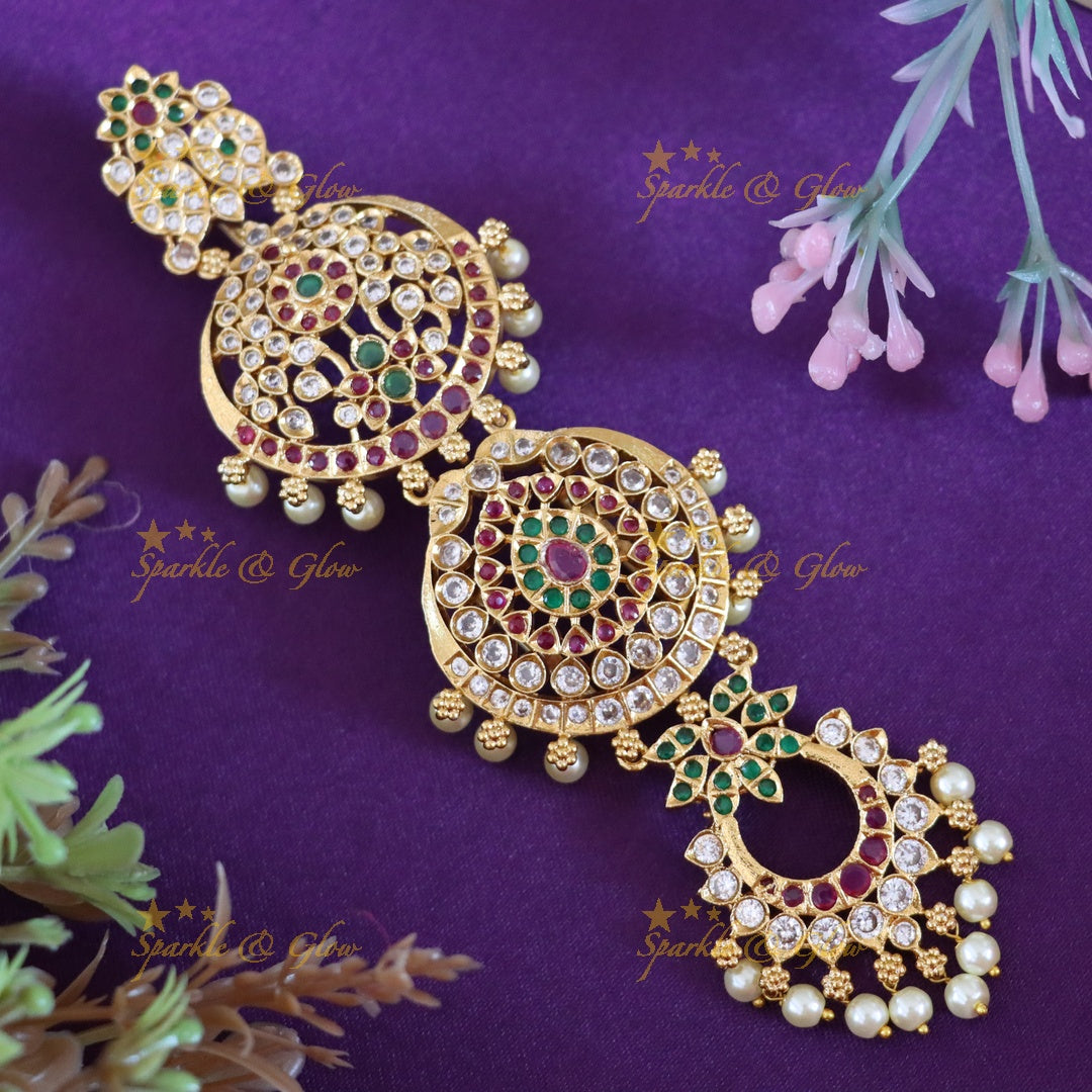 Exquisite Pearl & Moon Jadabilla Hairpiece