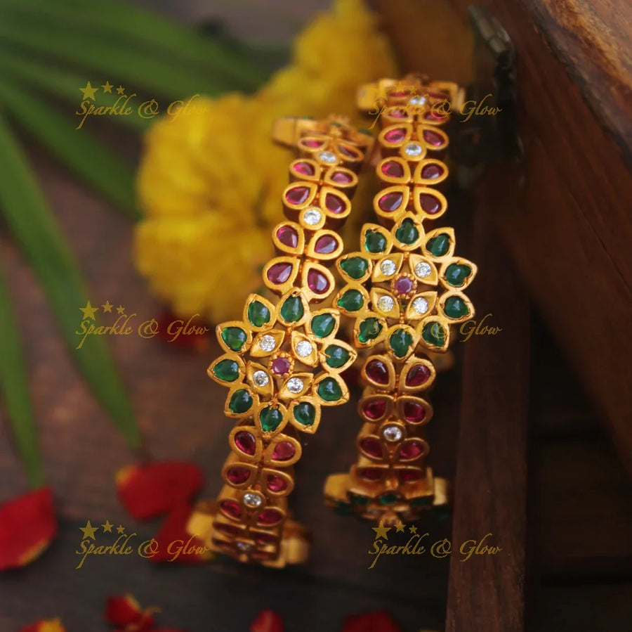 Premium matte kemp bangles - Sparkle and Glow