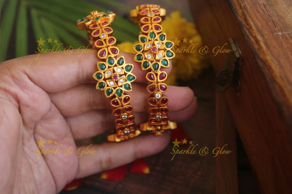 Premium matte kemp bangles - Sparkle and Glow