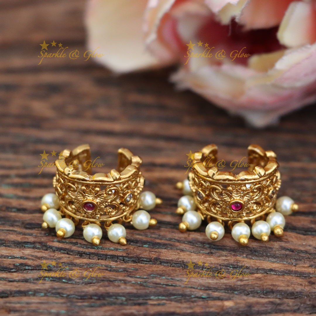 Exquisite Gold Bugadi Earrings – Festive Elegance