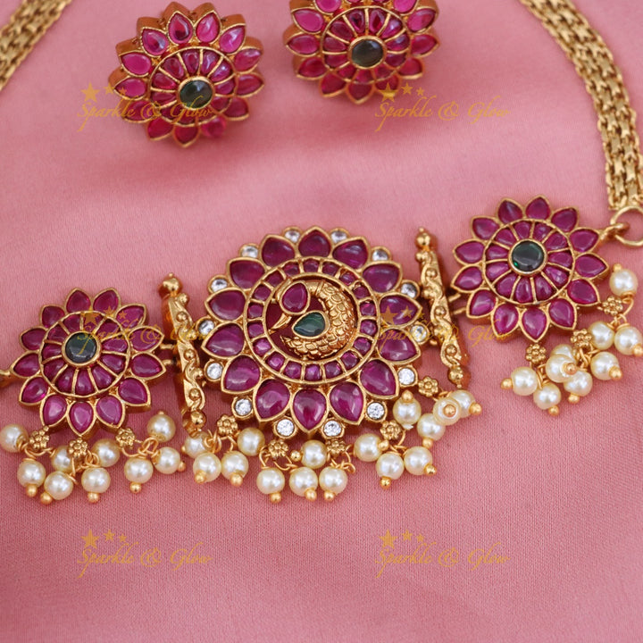 Exquisite Gold Floral Choker Necklace for Weddings