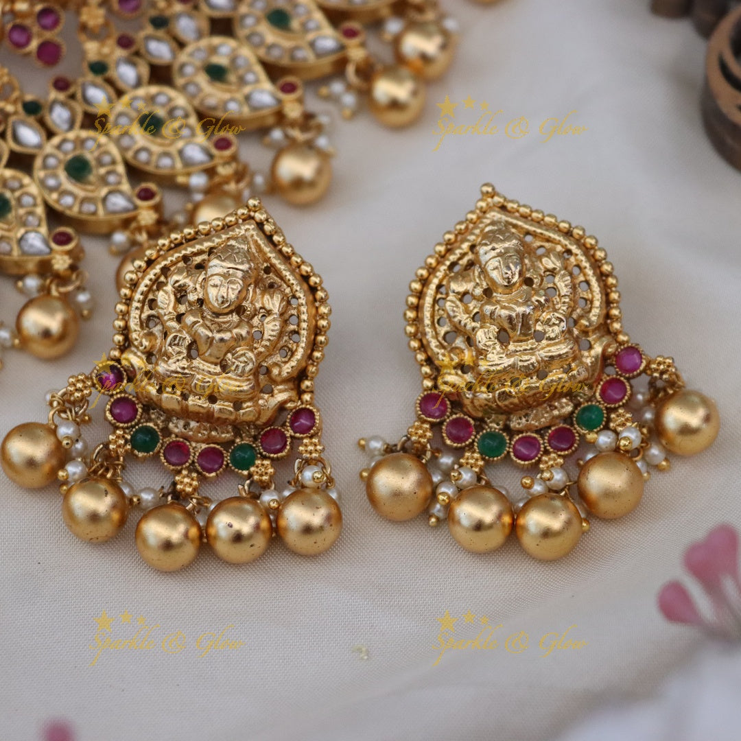 Exquisite Temple Design Gold Plated Choker Necklace