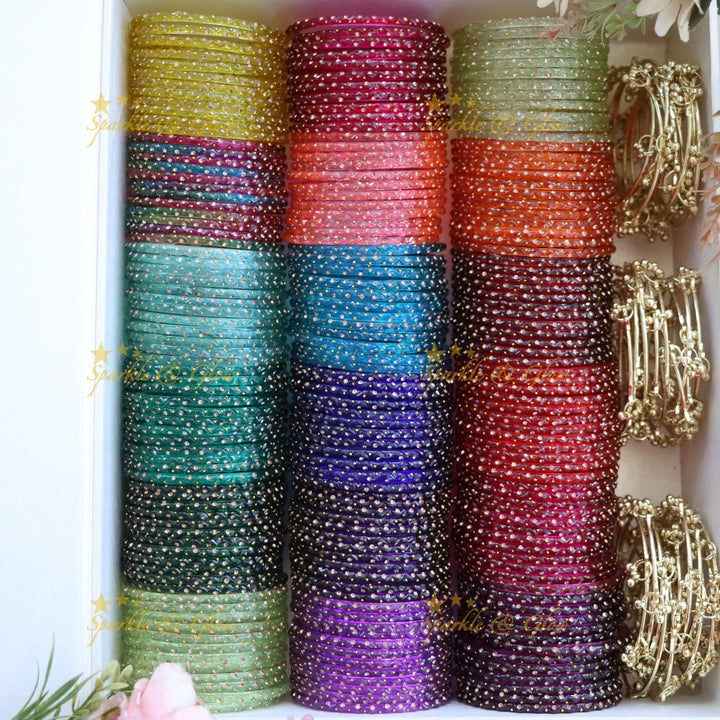 Multicolor Glass Bangle Set for Women