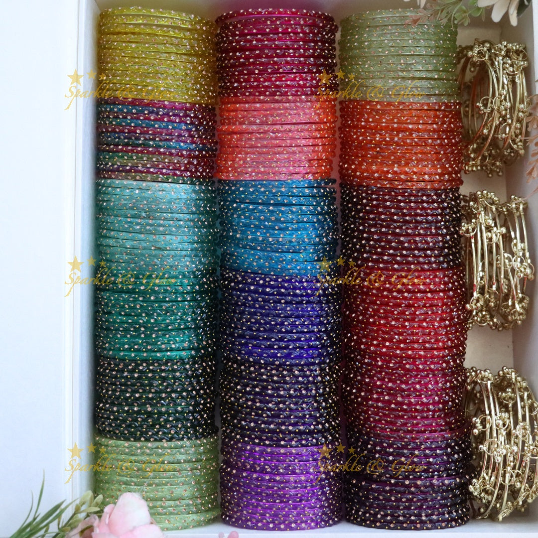 Multicolor Glass Bangle Set for Women
