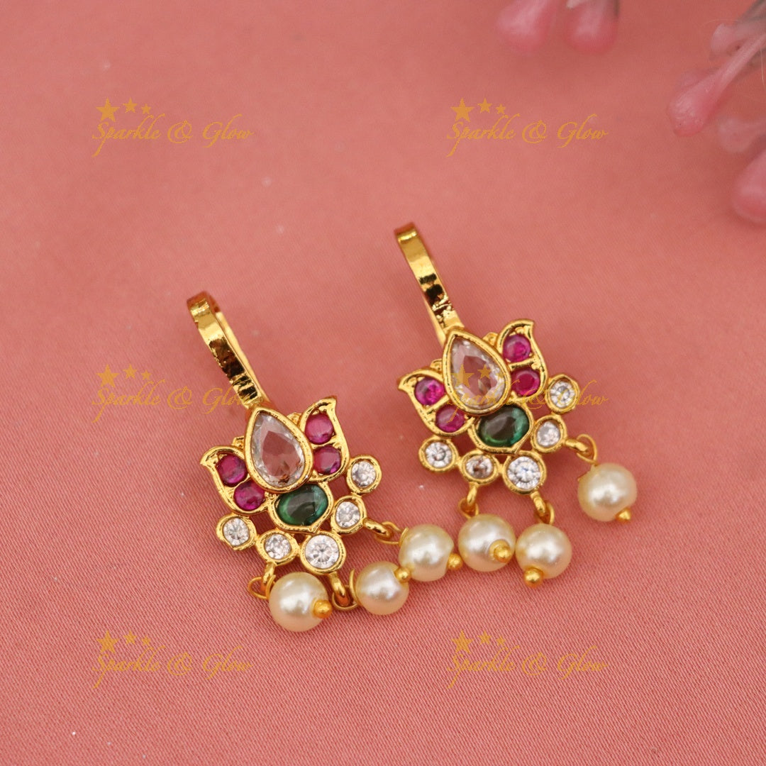 Dazzling Festive Gold Bugadi Earrings - Sparkle & Glow