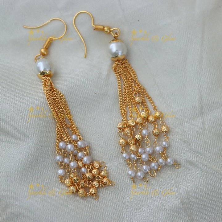 Elegant Pearl Gold Necklace Set for Weddings & Festivals