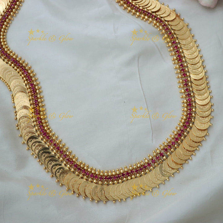 Gold Coin Temple Necklace - Perfect for Weddings