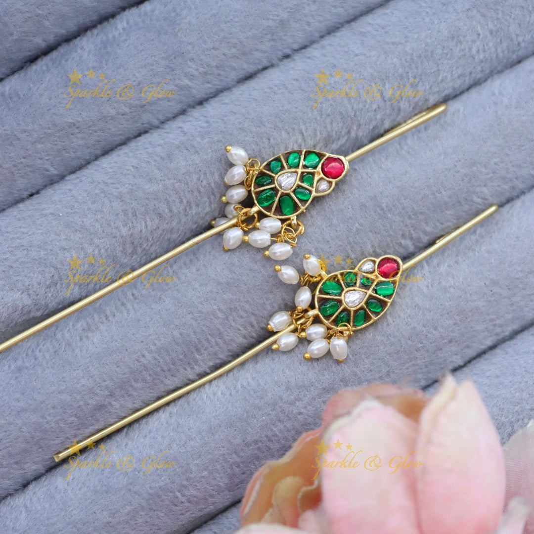 Radiant Parrot Pearl Earcuff for Weddings & Festivals