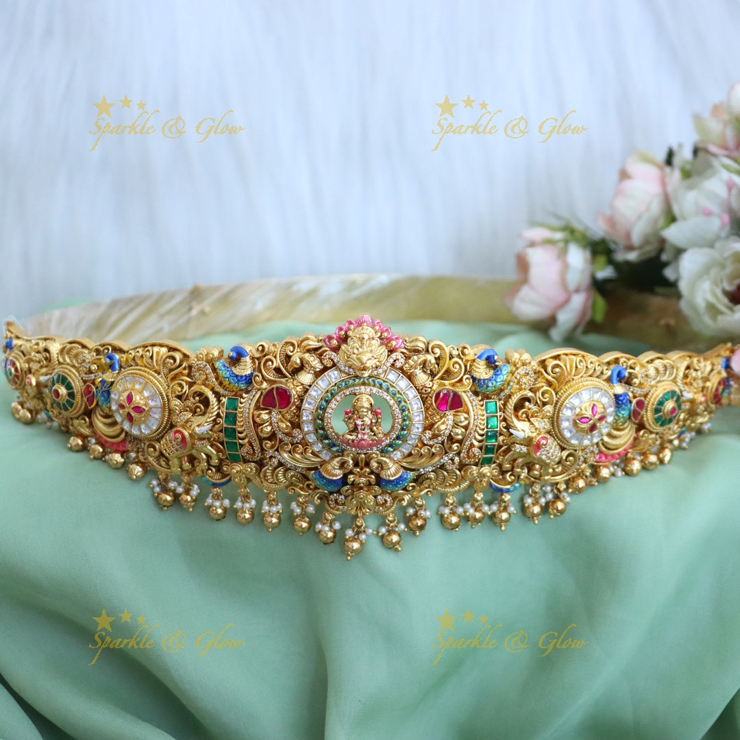 Lavish Gold Temple Hip Belt for Bridal Flair