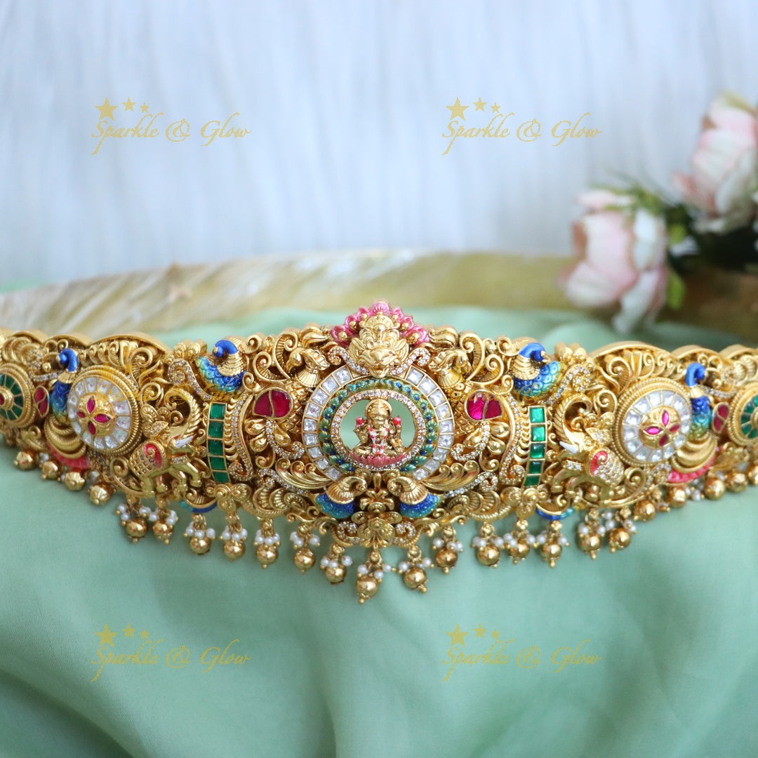 Lavish Gold Temple Hip Belt for Bridal Flair