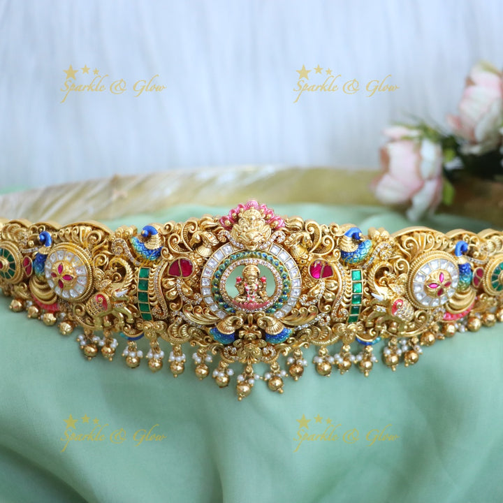 Lavish Gold Temple Hip Belt for Bridal Flair