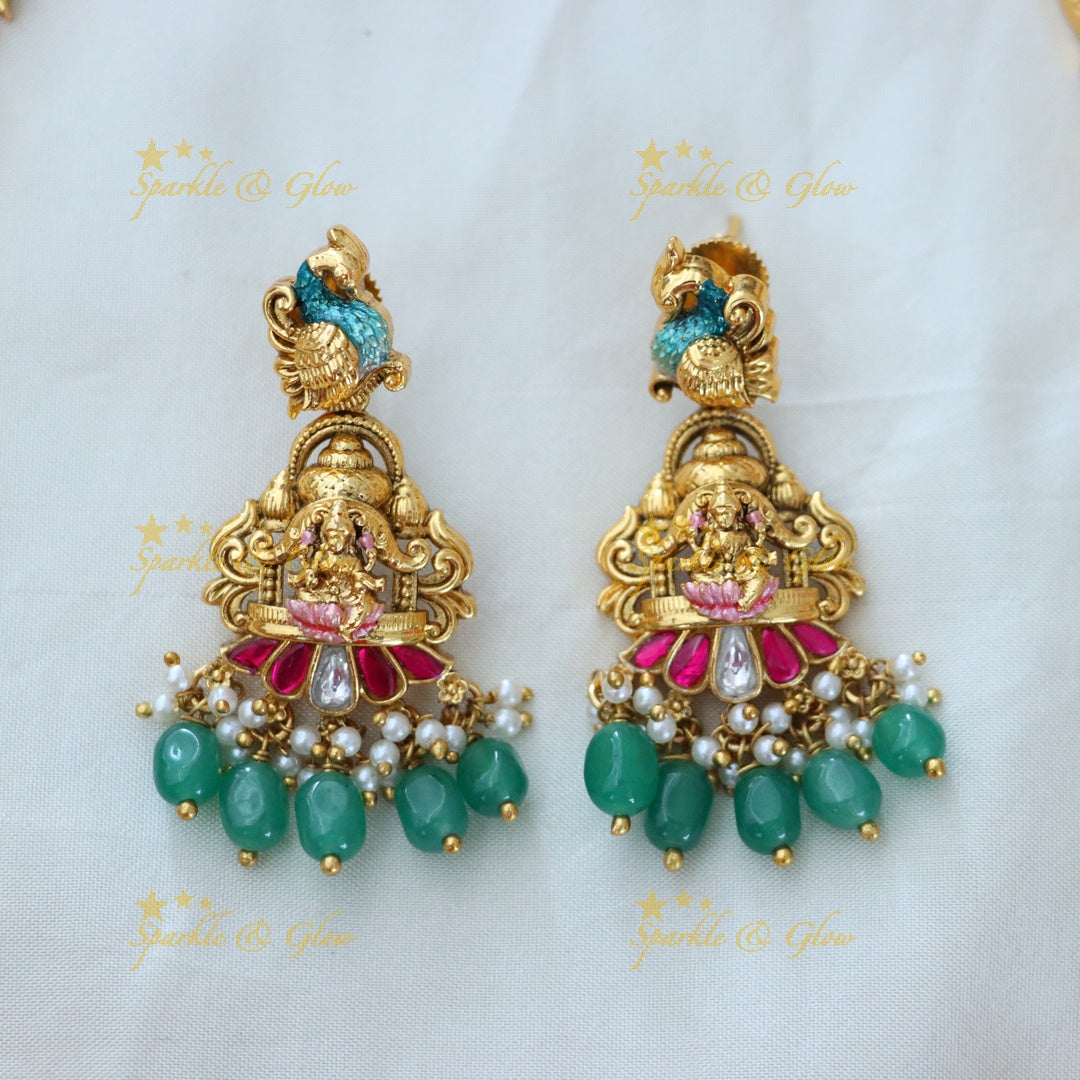 Exquisite Lakshmi Pearl Necklace for Weddings