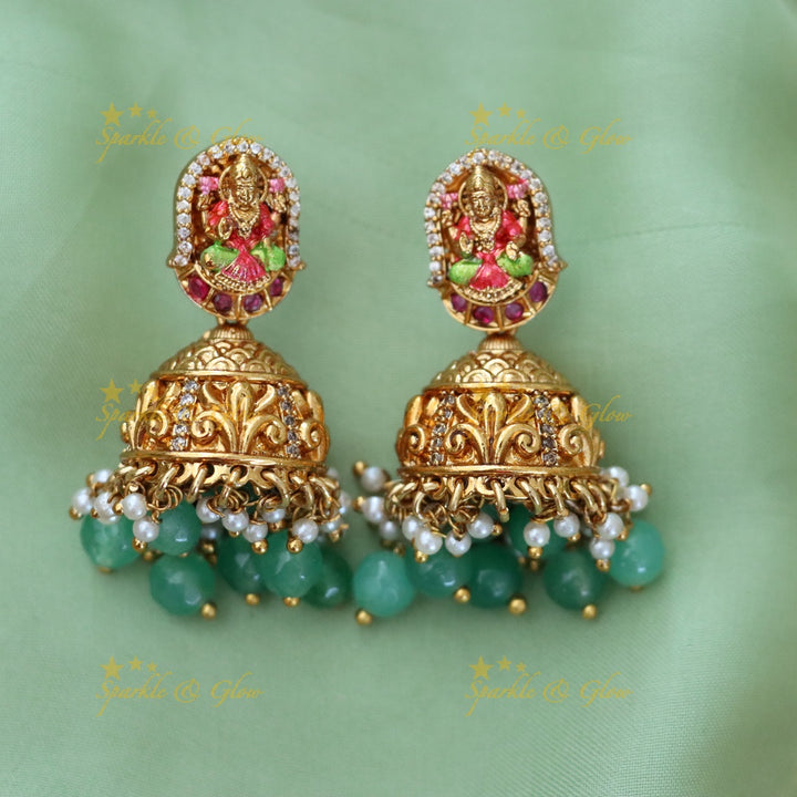 Temple Jewellery Peacock & Lakshmi Necklace Set