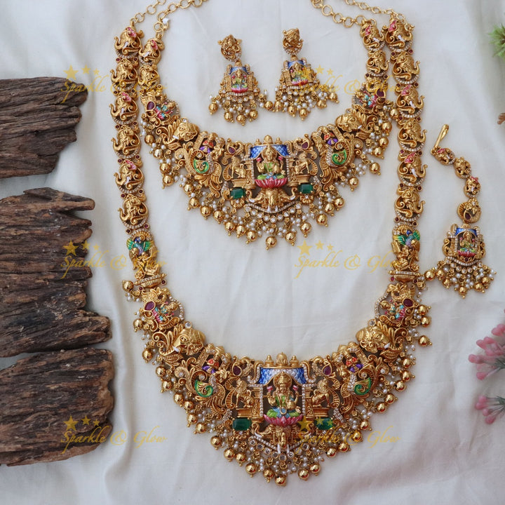 Lavish Lakshmi Temple Bridal Jewellery Set