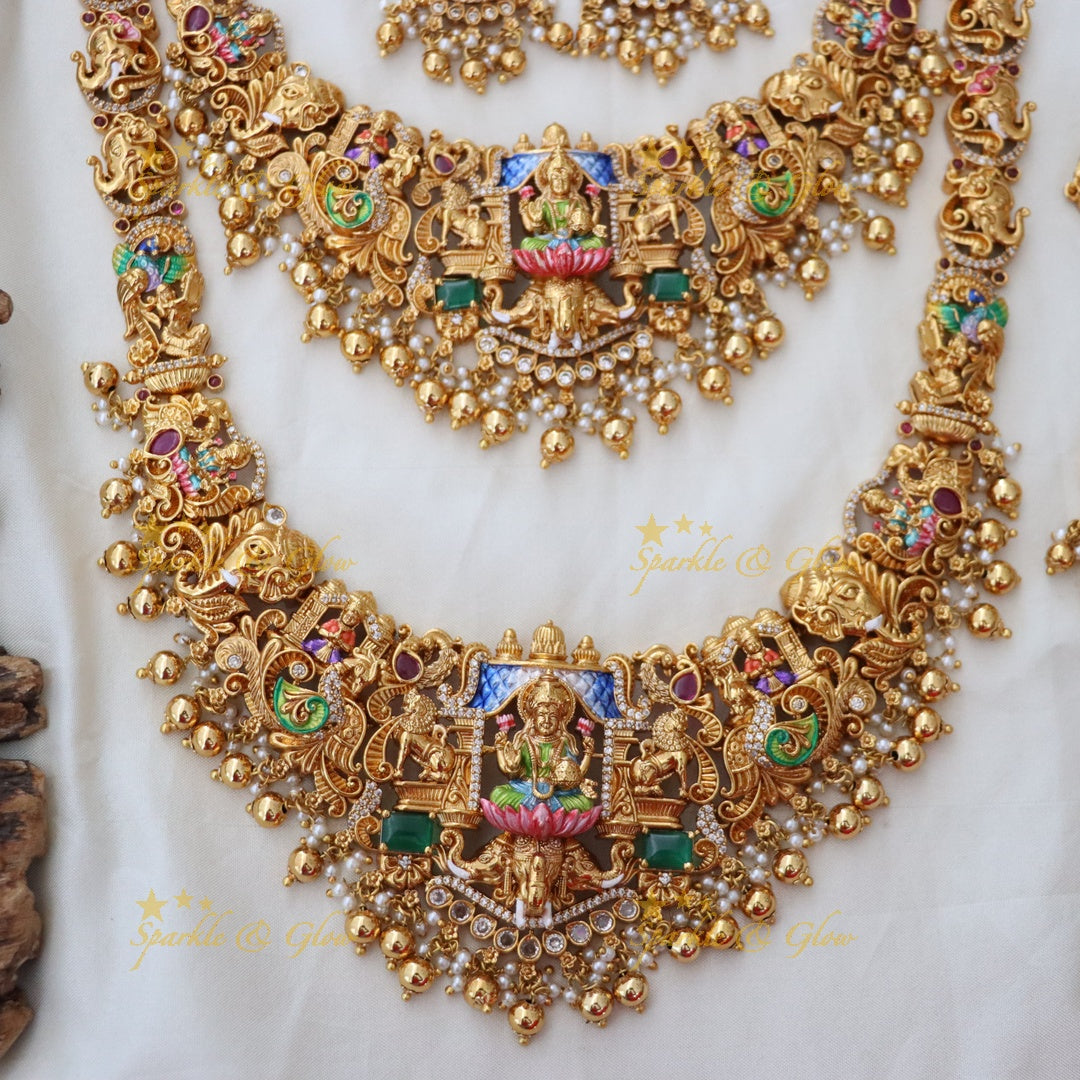 Lavish Lakshmi Temple Bridal Jewellery Set