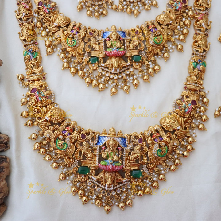 Lavish Lakshmi Temple Bridal Jewellery Set