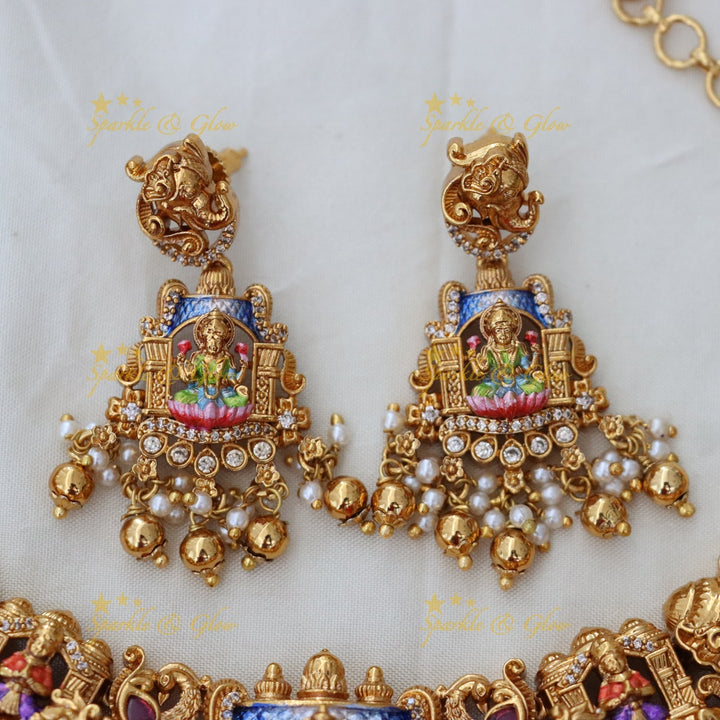 Lavish Lakshmi Temple Bridal Jewellery Set