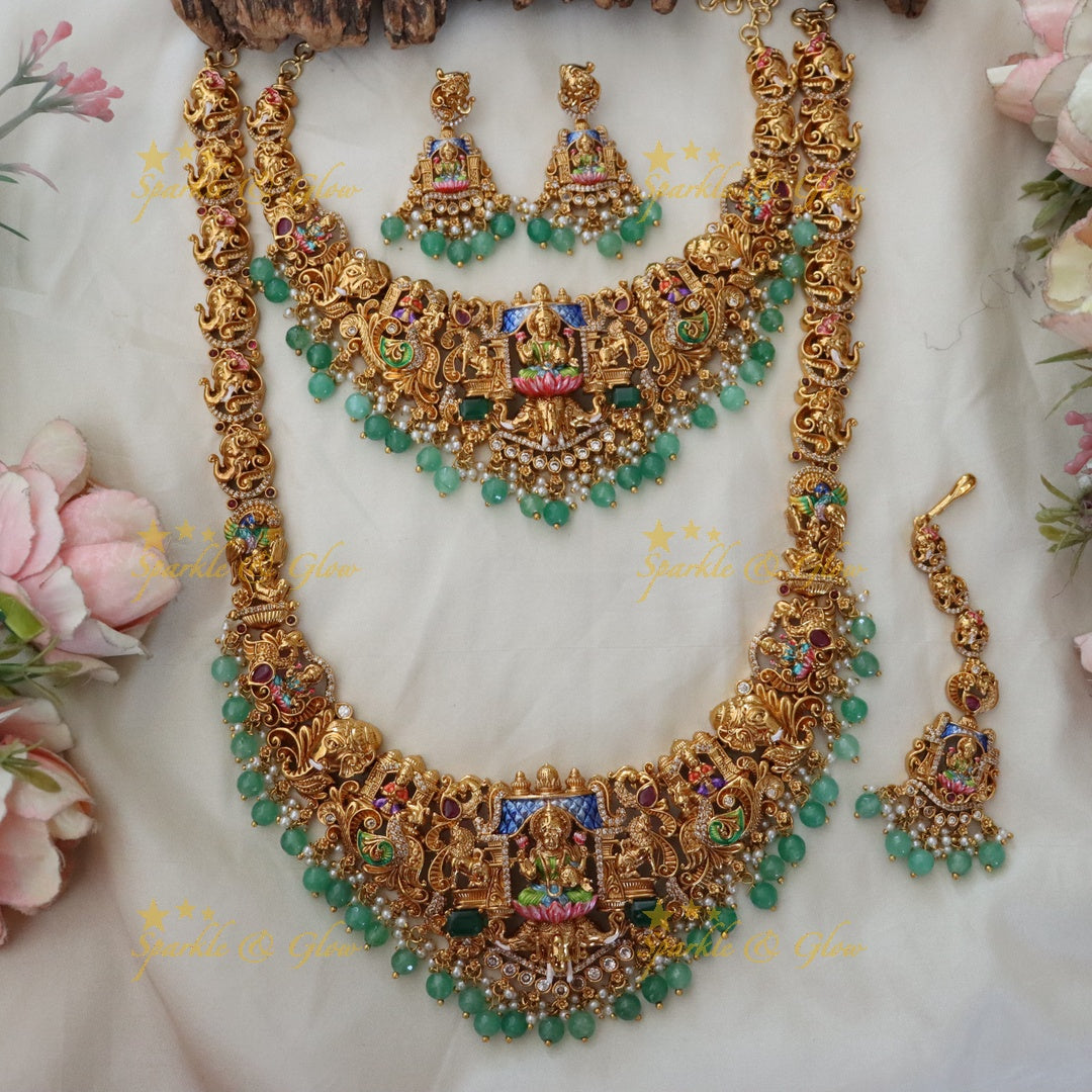 Lavish Lakshmi Temple Bridal Jewellery Set