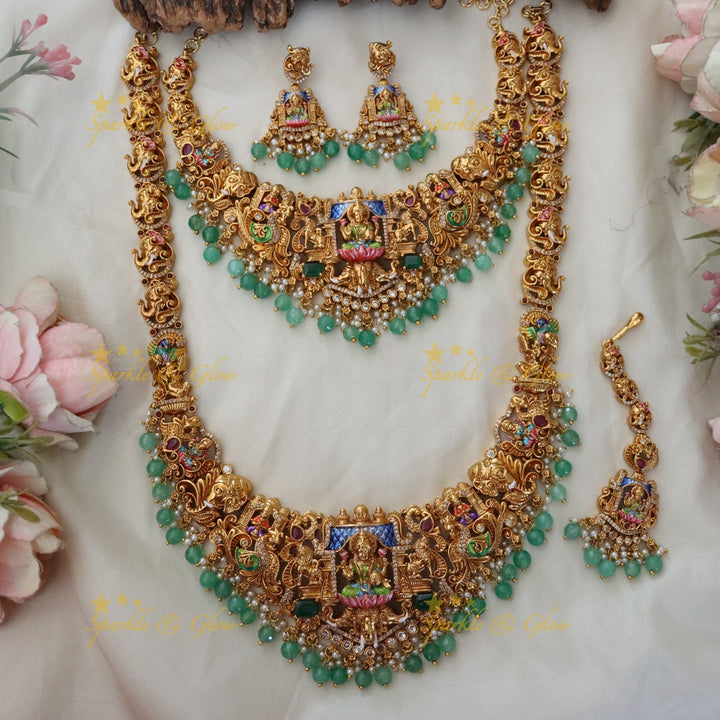 Lavish Lakshmi Temple Bridal Jewellery Set
