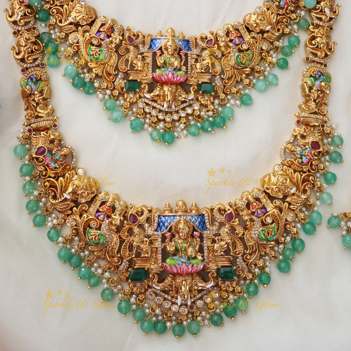 Lavish Lakshmi Temple Bridal Jewellery Set