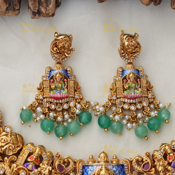 Lavish Lakshmi Temple Bridal Jewellery Set