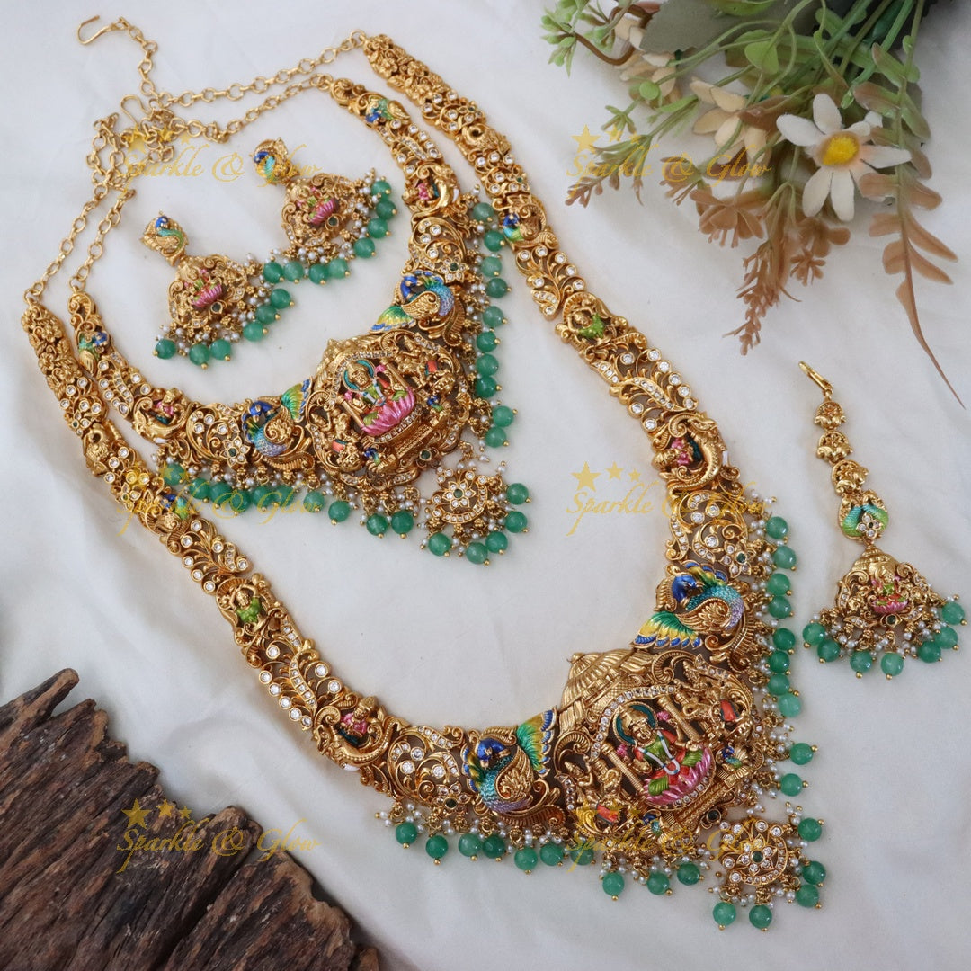 Exquisite Temple Bridal Necklace Set for Your Wedding
