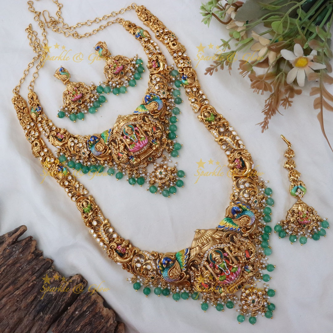 Exquisite Temple Bridal Necklace Set for Your Wedding